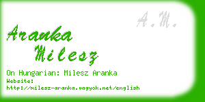 aranka milesz business card